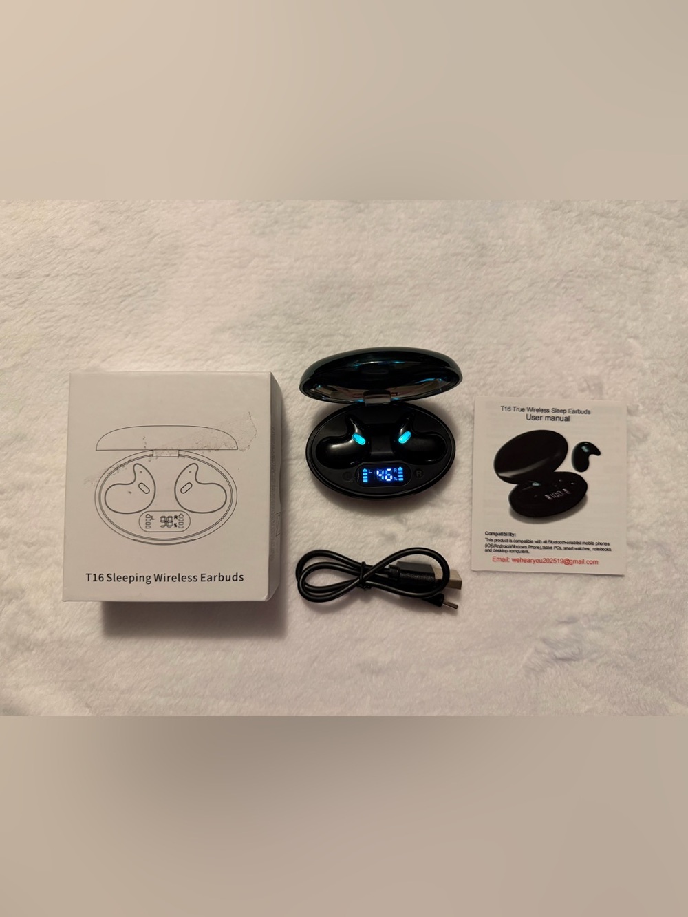 T16 Wireless Bluetooth Invisible Sleep Earbuds for Side Sleepers